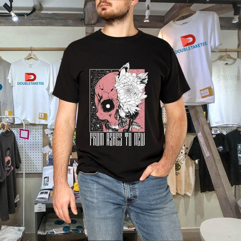 Official From Ashes To New Deadbloom Skull Flower Shirts