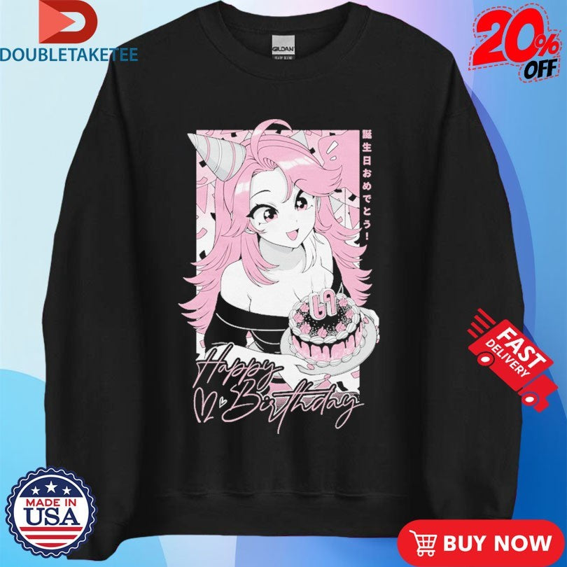 Official Gamersupps Happy Birthday Girl Anime Waifu Shirts