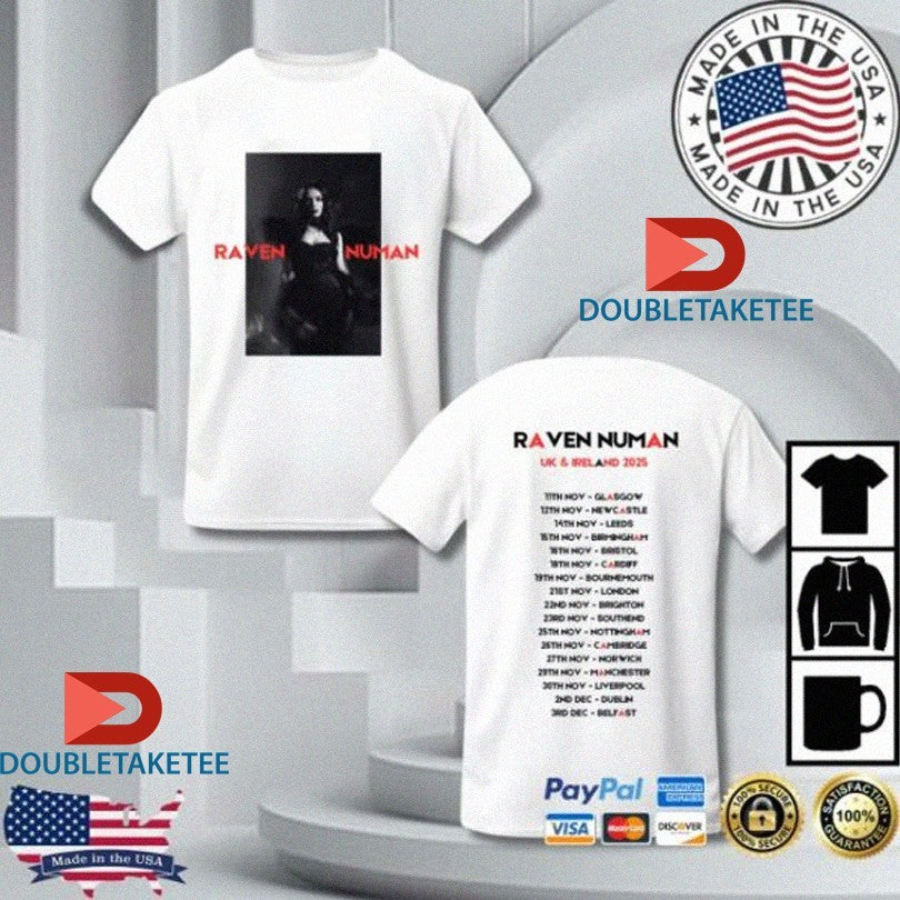Official Gary Numan Raven Numan UK &amp; Ireland Tour 2025 Photo Shirts