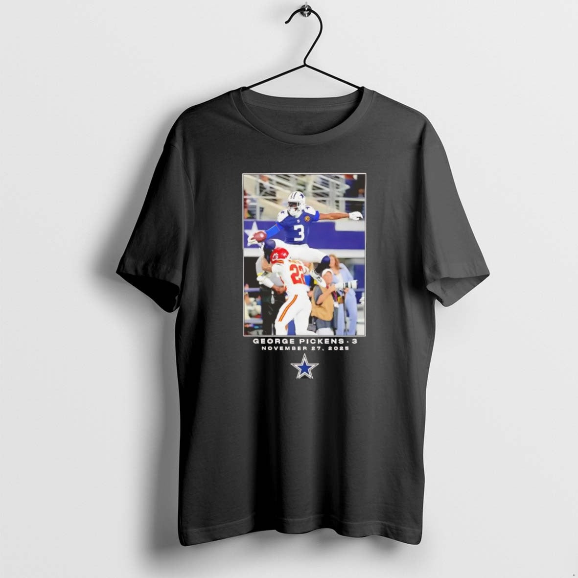 Official George Pickens Hurdle Moment Dallas Cowboys Chriast T-Shirts, Hoodie, Sweatshirt | DripVista.com