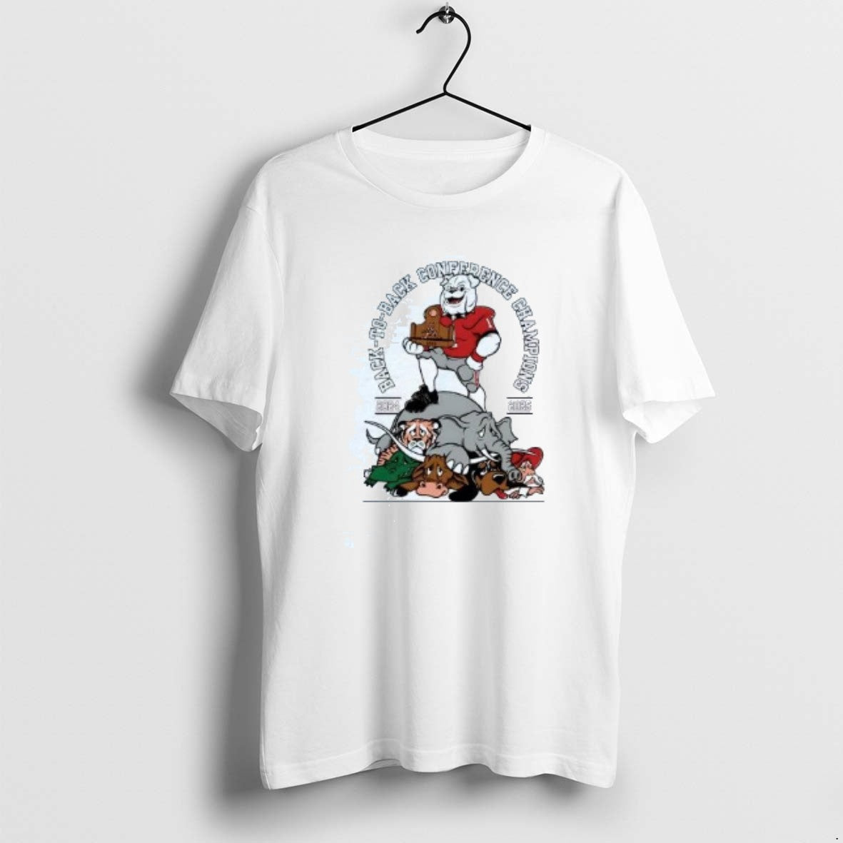 Official Georgia Bulldogs 2025 Back To Back Conference Champions Mascot T-Shirts, Hoodie, Sweatshirt | DripVista.com