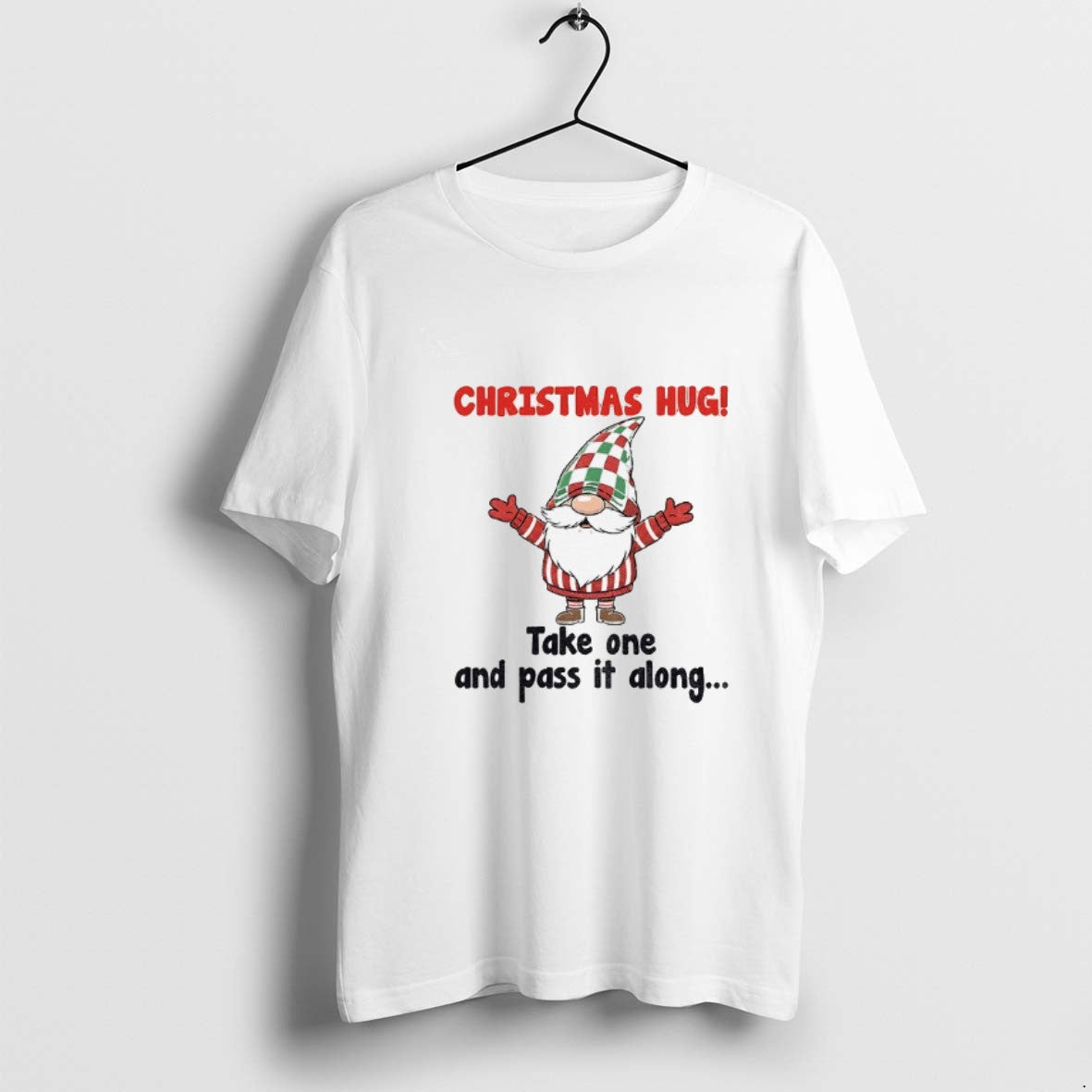 Official Gnome Christmas Hug Take One And Pass It Along Christmas T-Shirts, Hoodie, Sweatshirt | DripVista.com
