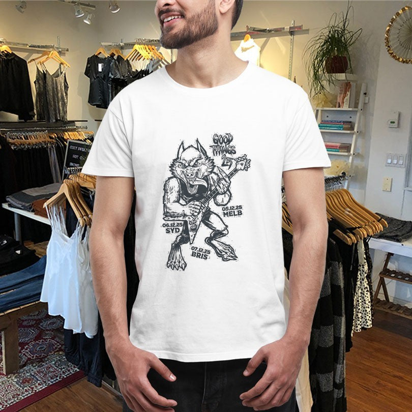 Official Good Things Wolfman Guitar Rock Shirts
