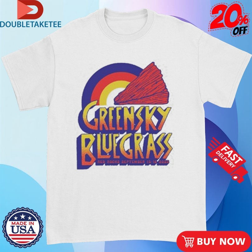 Official Greensky Bluegrass Red Rocks 2023 Rainbow Shirts
