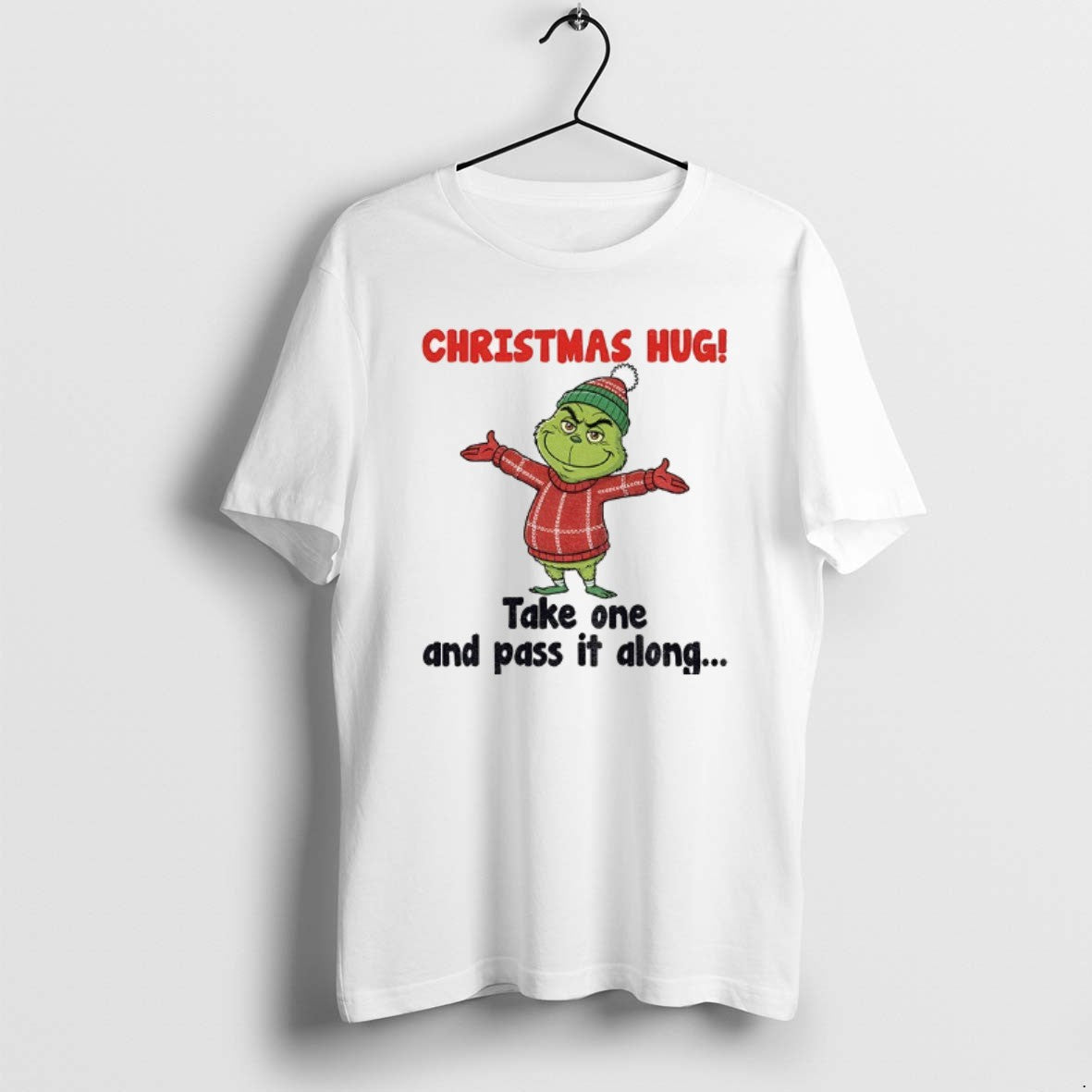 Official Grinch Christmas Hug Take One And Pass It Along Merry Xmas T-Shirts, Hoodie, Sweatshirt | DripVista.com