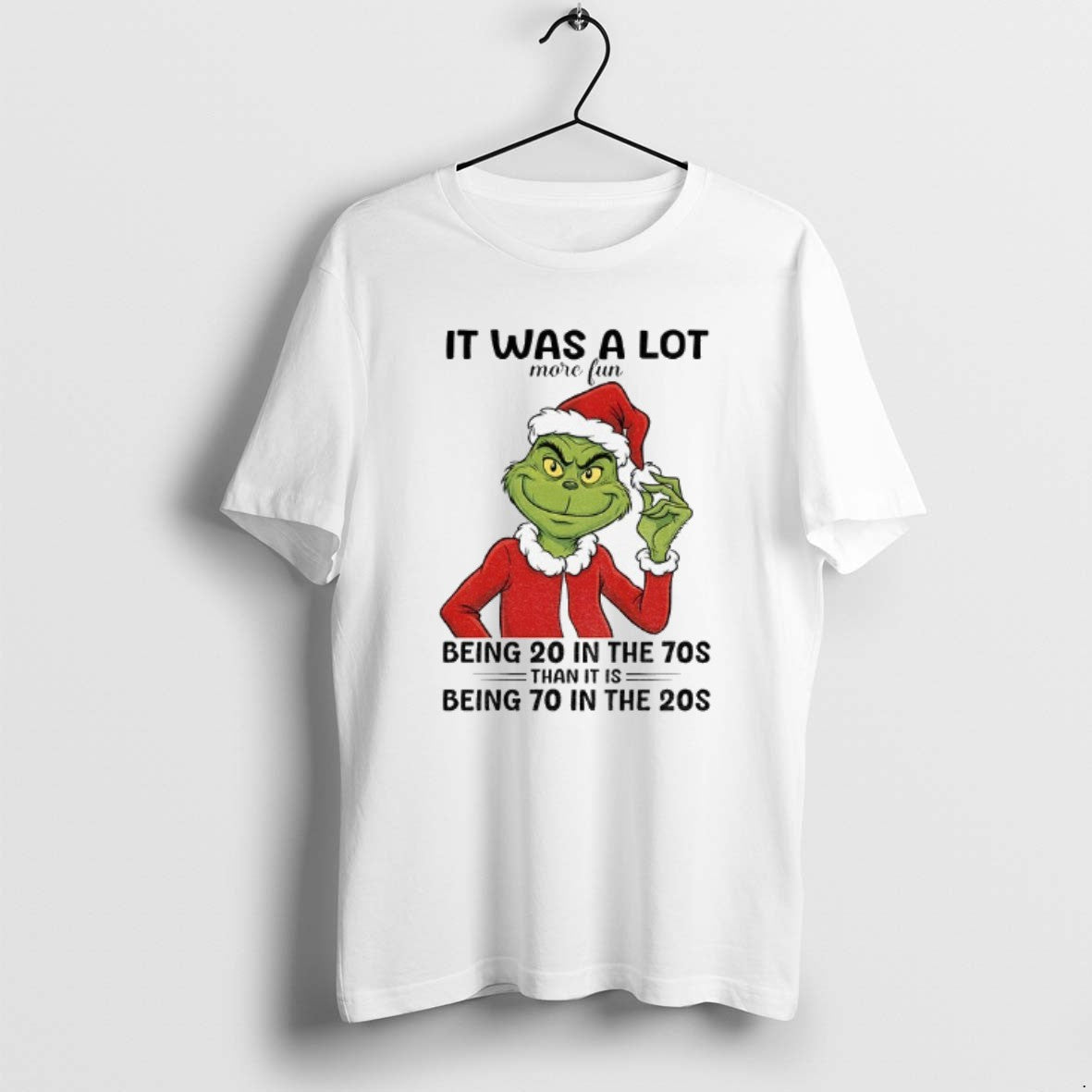 Official Grinch Santa Hat If You Think Im Crazy Now Just Wait Until You Piss T-Shirts, Hoodie, Sweatshirt | DripVista.com
