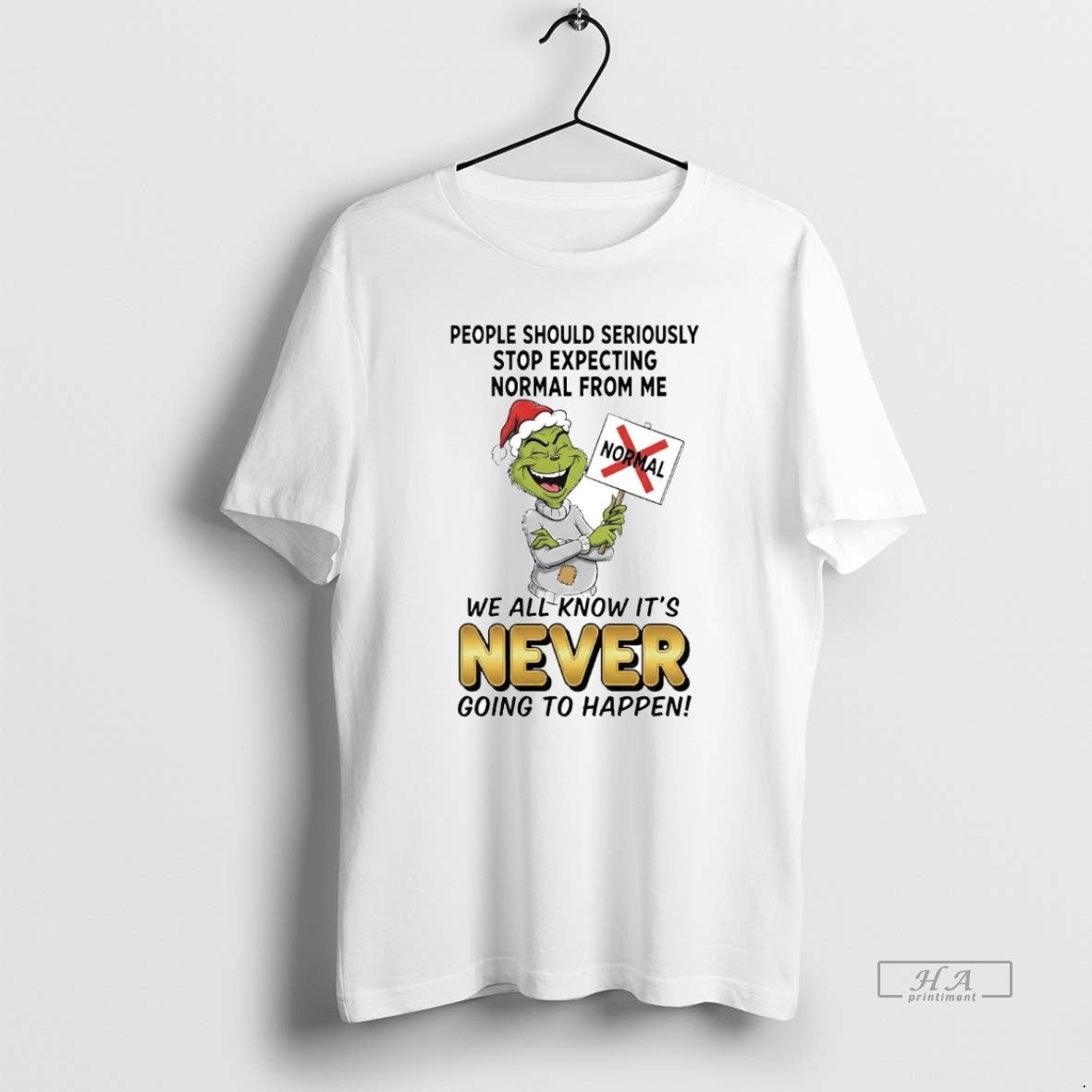 Official Grinch People Should Seriously Stop Expecting Normal From Me Never T-Shirts, Hoodie, Sweatshirt | DripVista.com