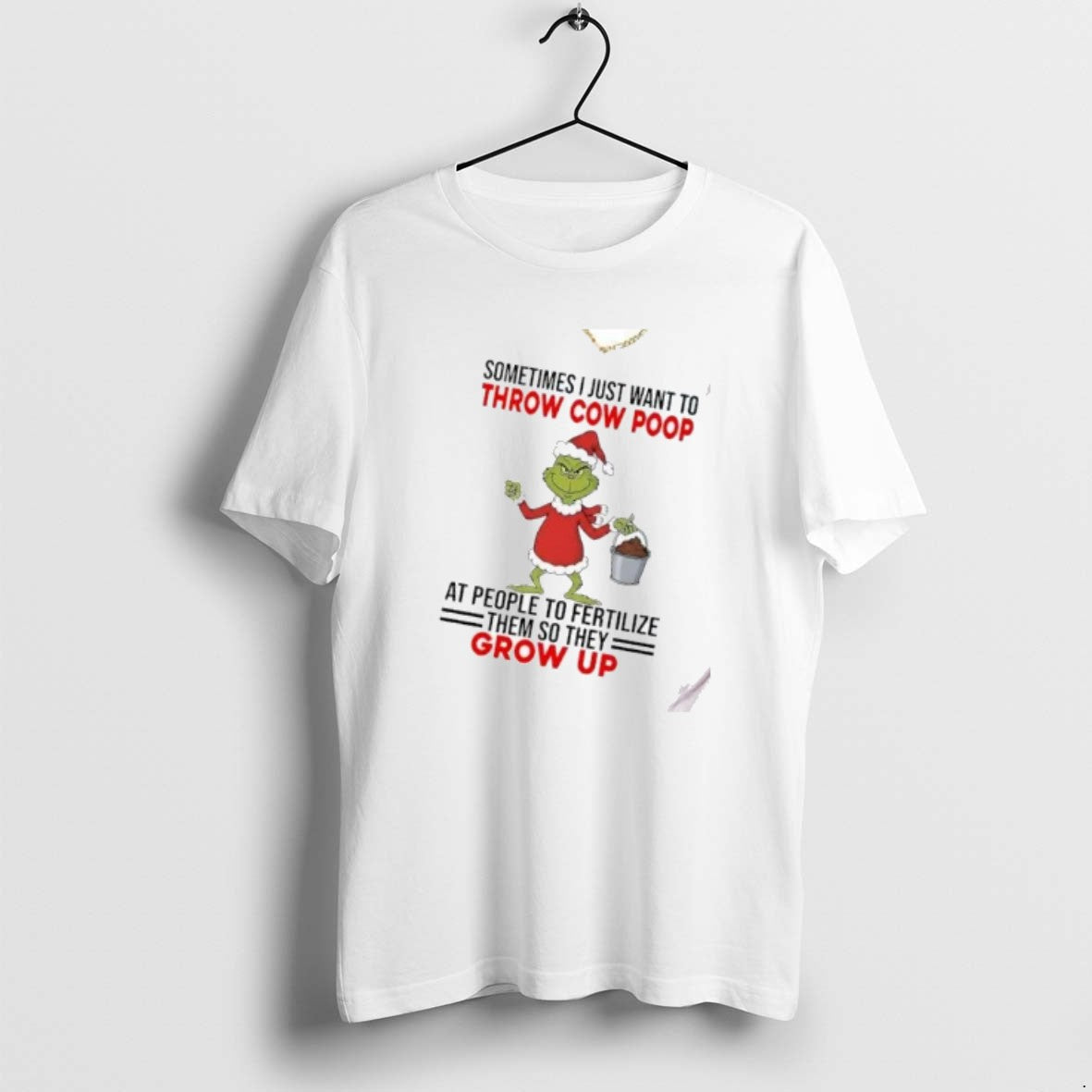 Official Grinch Sometimes I Just Want To Throw Cow Poop At People Christmas T-Shirts, Hoodie, Sweatshirt | DripVista.com