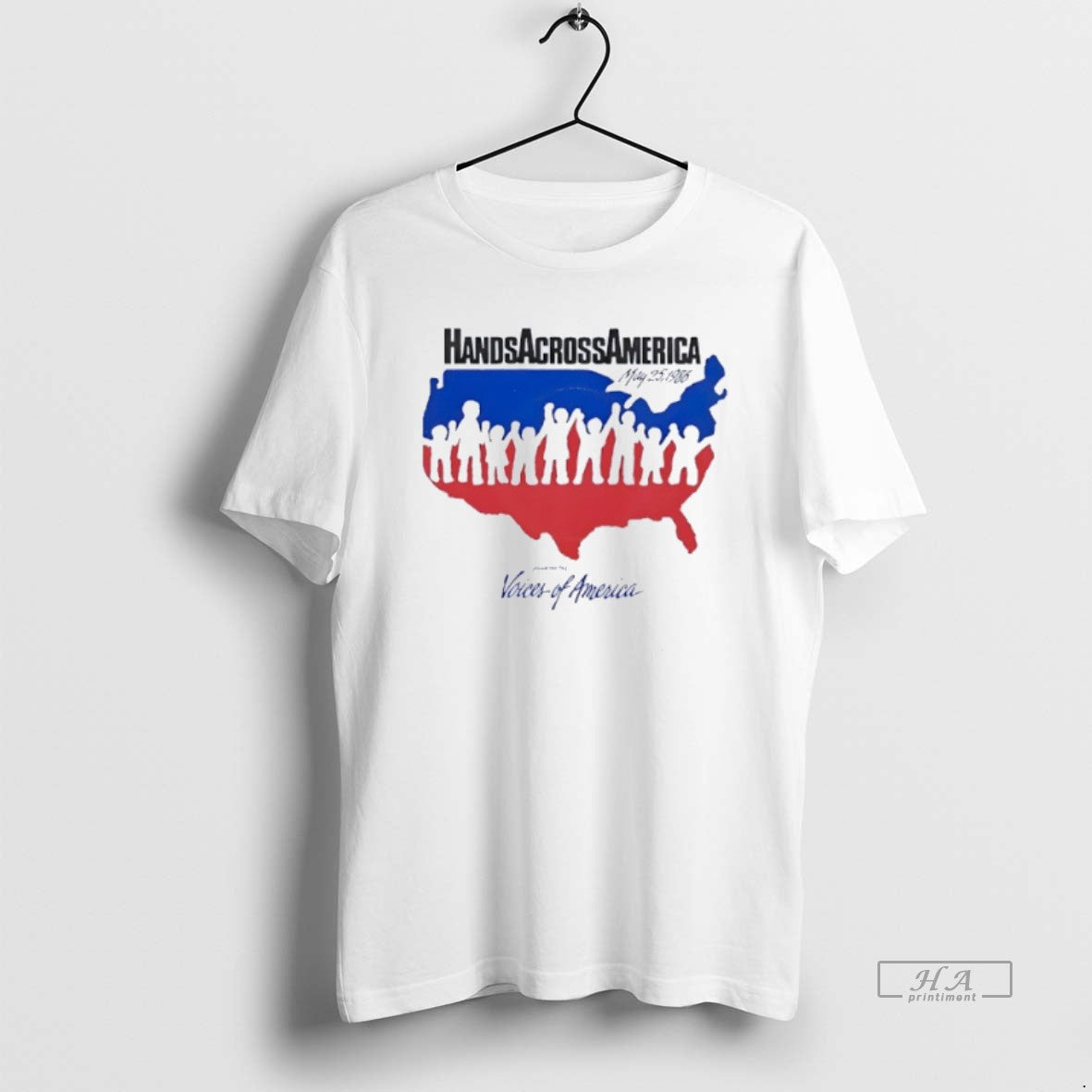 Official Hands Across America May 25 1986 Voices Of America T-Shirts, Hoodie, Sweatshirt | DripVista.com