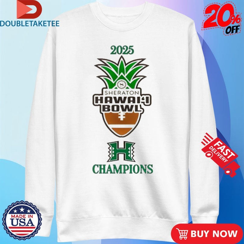 Official Hawaii Rainbow Warriors Hawaii Bowl Champions 2025 Shirts