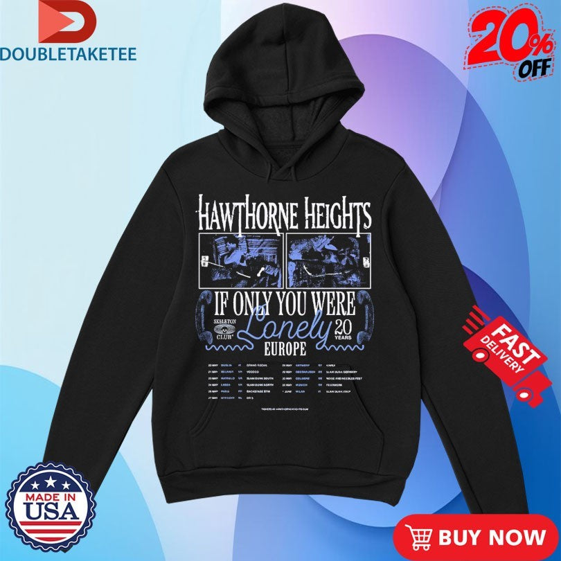 Official Hawthorne Heights If Only You Were Lonely Europe Tour 2026 20 Years Dates Shirts