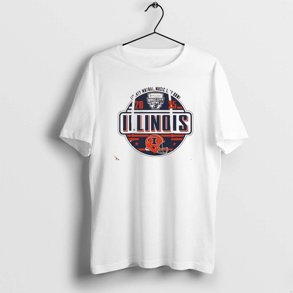 Official Illinois Football 2025 Music City Bowl Logo Christmas T-Shirts, Hoodie, Sweatshirt | DripVista.com