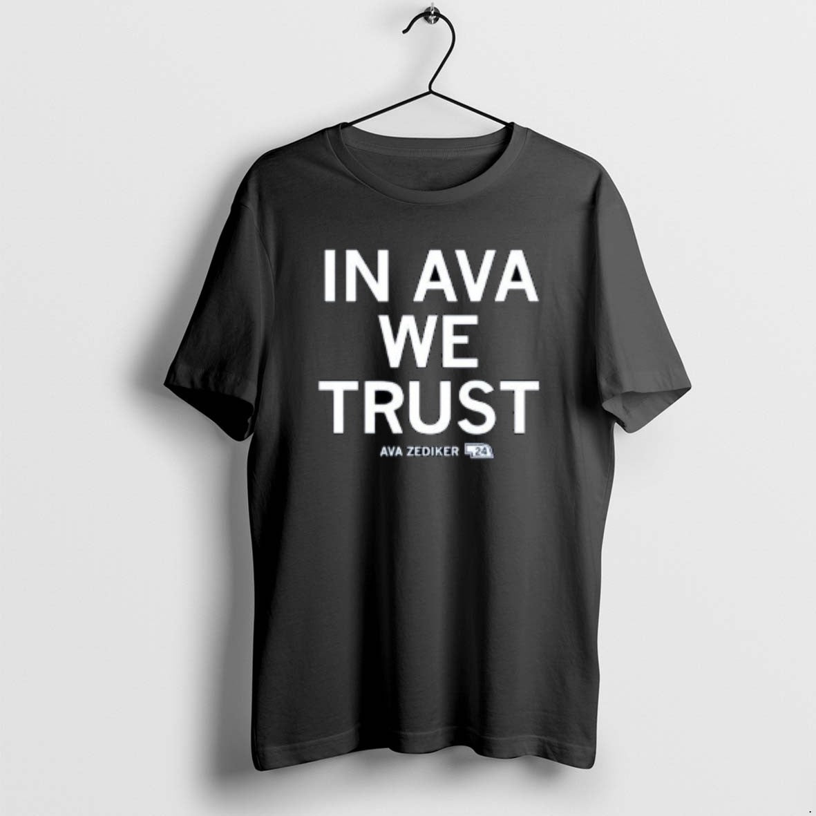 Official In Ava Zediker We Trust Circle Black T-Shirts, Hoodie, Sweatshirt | DripVista.com