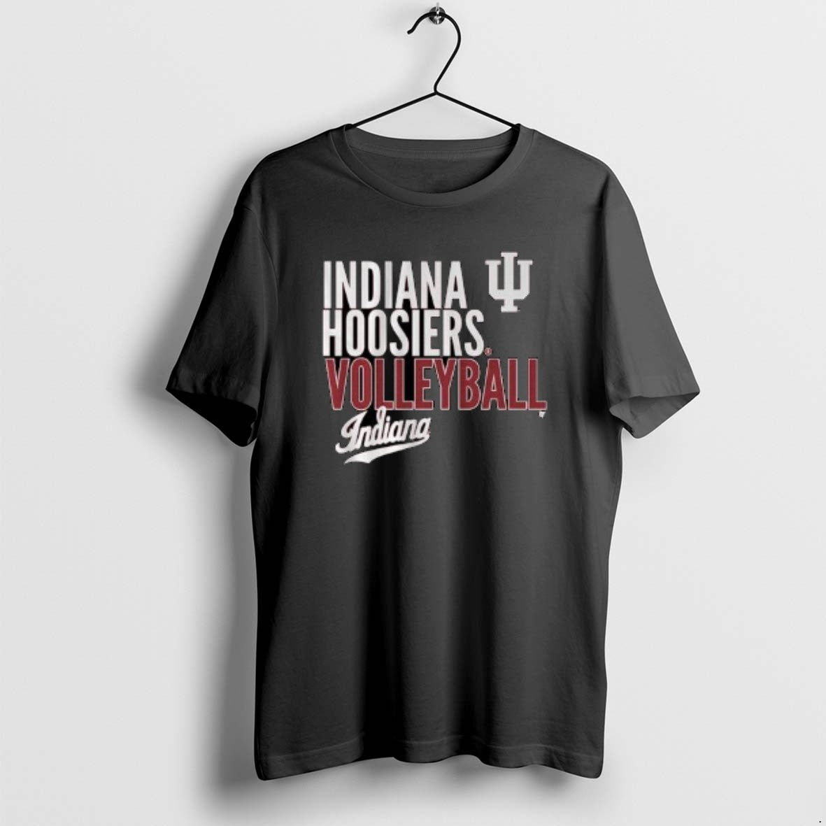 Official Indiana Volleyball Text Logo Overlay 2025 Circle Black T-Shirts, Hoodie, Sweatshirt | DripVista.com