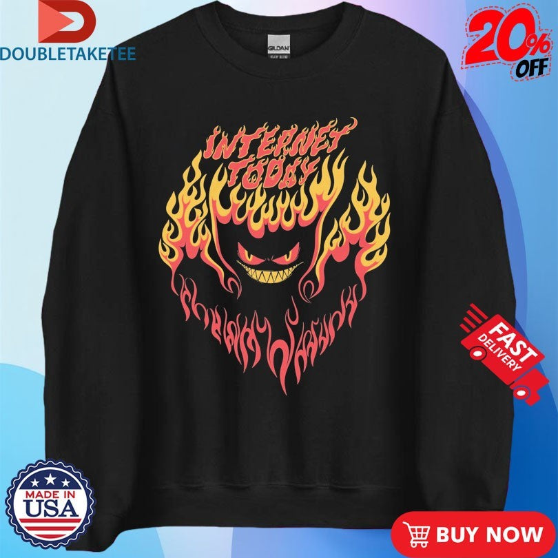 Official Internet Today Devil Boy Flames Shirts