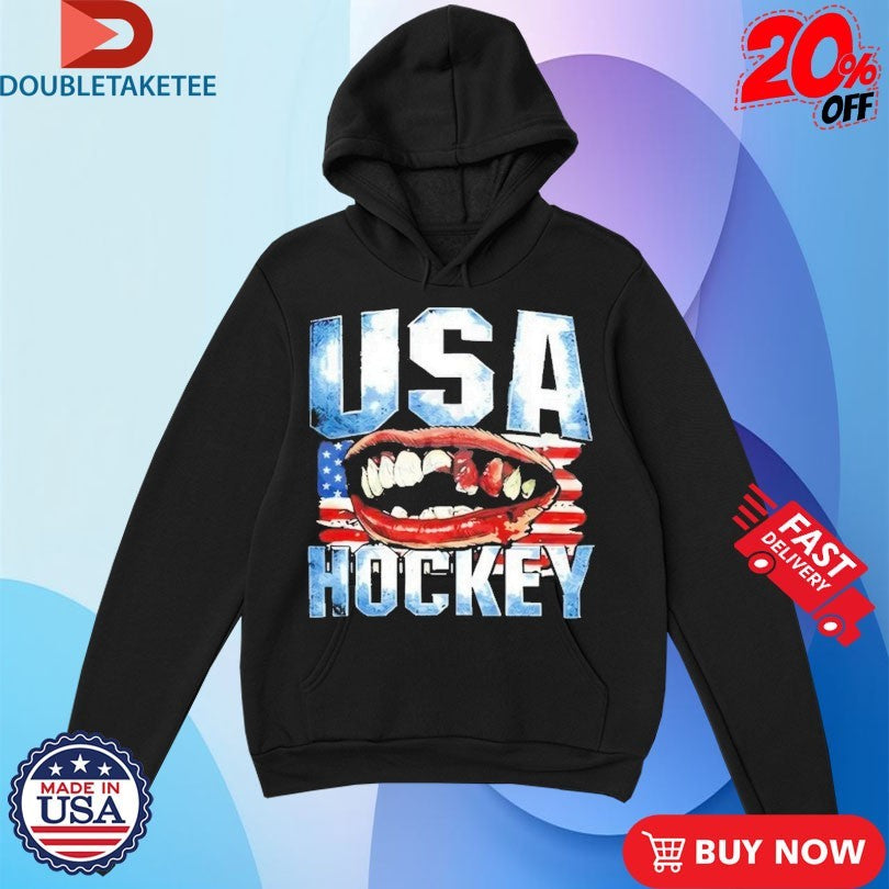 Official Jack Hughes Teeth USA Hockey Oylmpic Shirt