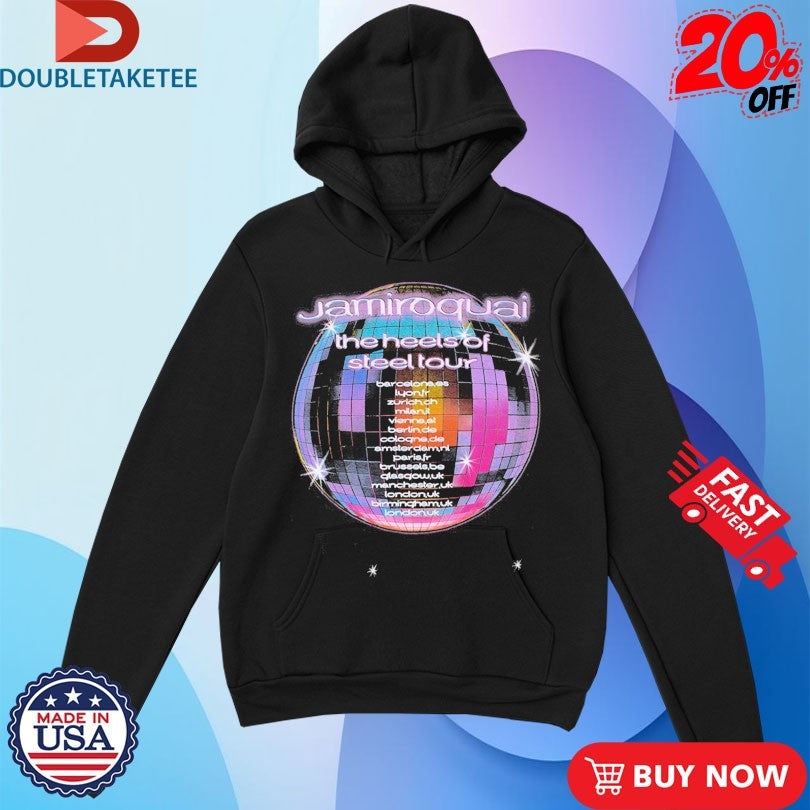 Official Jamiroquai Heels Of Steel Tour 2025 Disco Ball Shirts