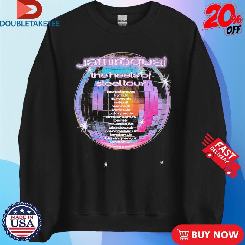Official Jamiroquai Heels Of Steel Tour 2025 Disco Ball Shirts