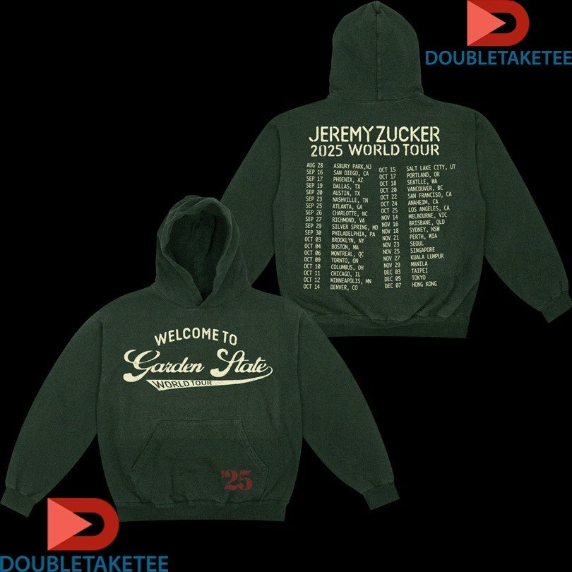 Official Jeremy Zucker Garden State The World Tour 2025 Shirts