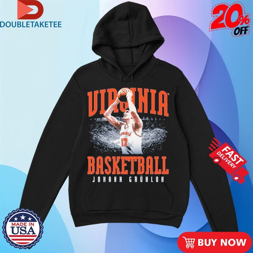 Official Johann Grünloh Virginia Cavaliers Basketball Player Shirts