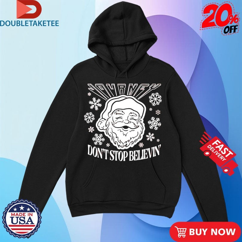 Official Journey Don’t Stop Believin’ Santa Holiday Xmas Shirts