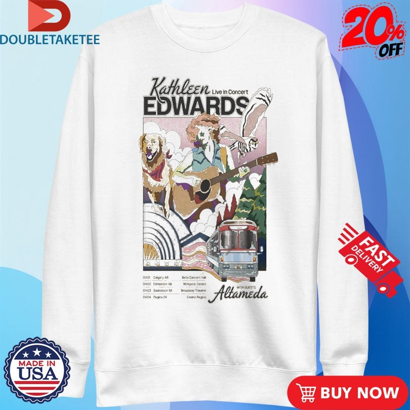 Official Kathleen Edwards Western Canada 2026 Tour Altameda Shirts