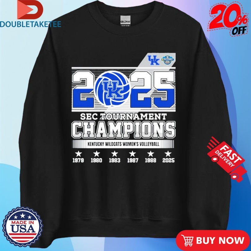 Official Kentucky Wildcats Women’s Volleyball SEC Tournament Champions 2025 Shirts