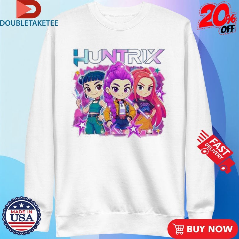 Official Kpop Demon Hunters Huntrix Caricature Shirts