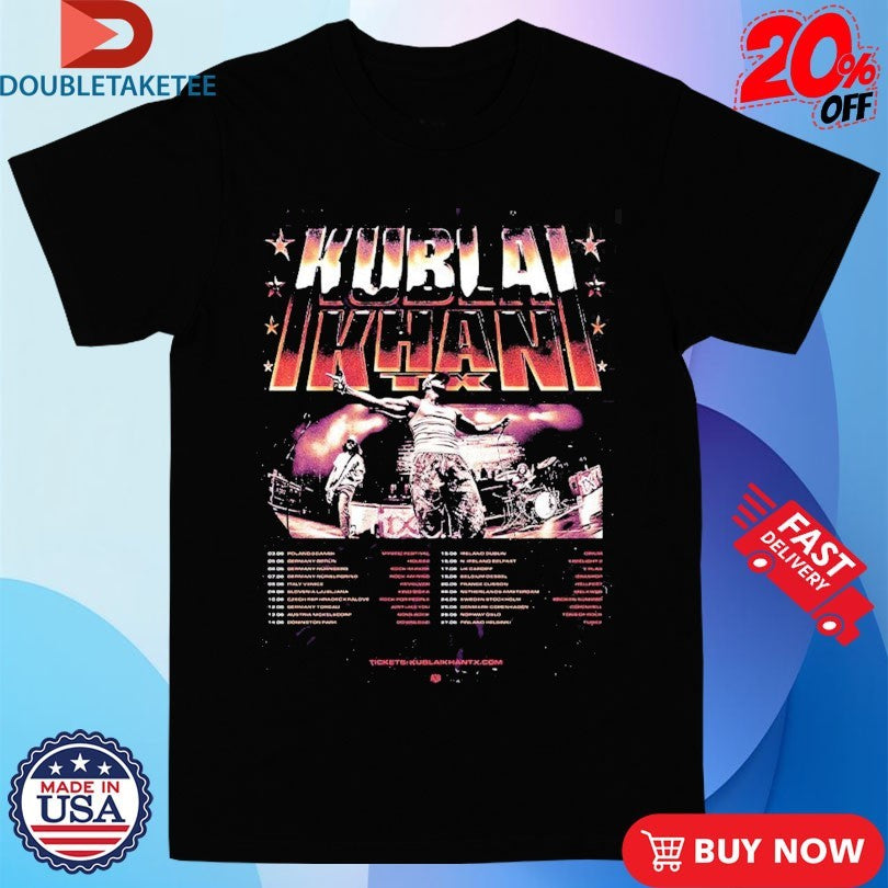 Official Kublai Khan TX EU And UK Summer 2026 Tour Dates Shirts