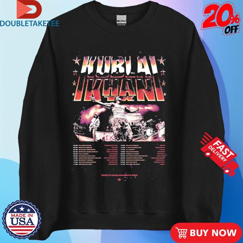 Official Kublai Khan TX EU And UK Summer 2026 Tour Dates Shirts