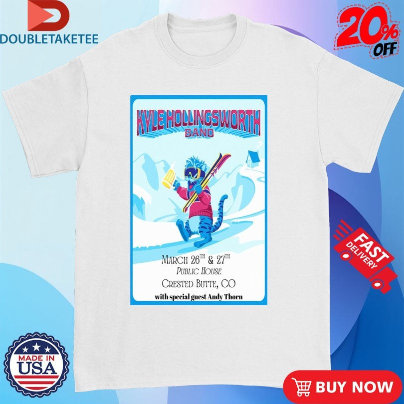 Official Kyle Hollingsworth Band Public House Crested Butte CO Mar 26-27 2026 Shirts