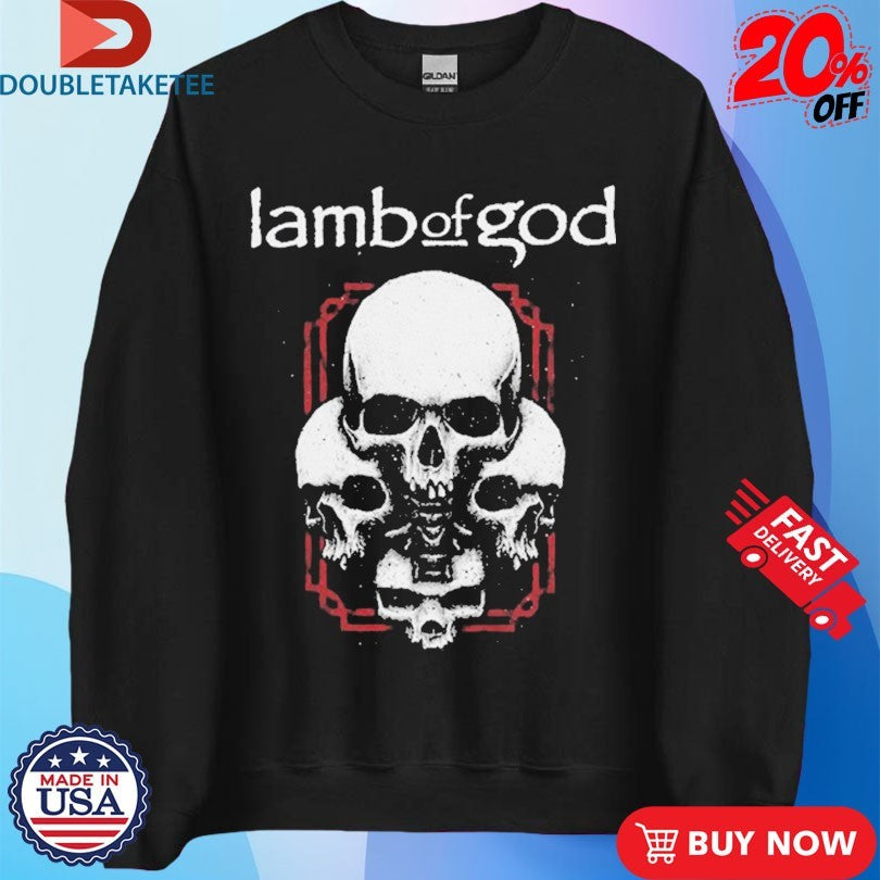 Official Lamb Of God 4 Skulls Shirts