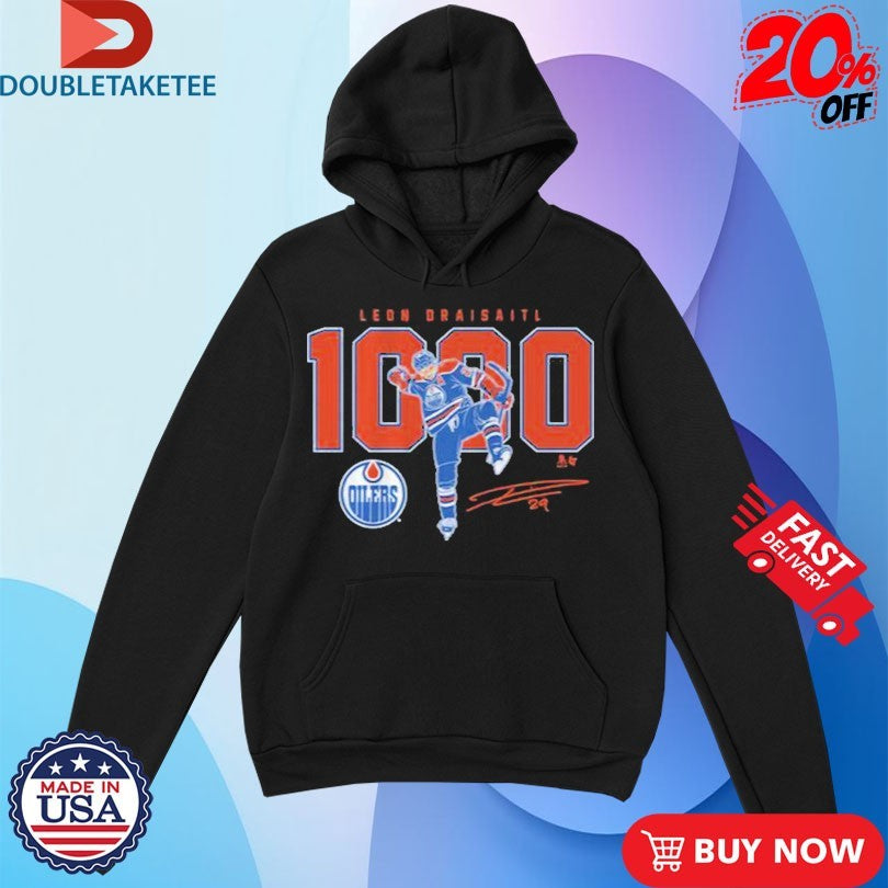 Official Leon Draisaitl 1000 Career NHL Points Edmonton Oilers Shirts