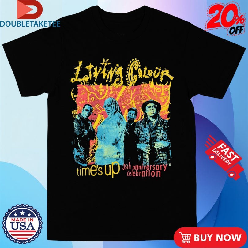 Official Living Colour Time’s Up 35th Anniversary Celebration Shirts