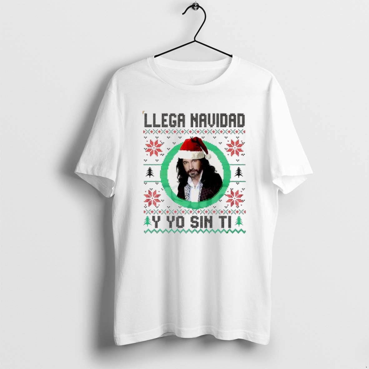 Official Llega Navidad Y Yo Sin Ti Ugly Christmas Music Lover T-Shirts, Hoodie, Sweatshirt | DripVista.com