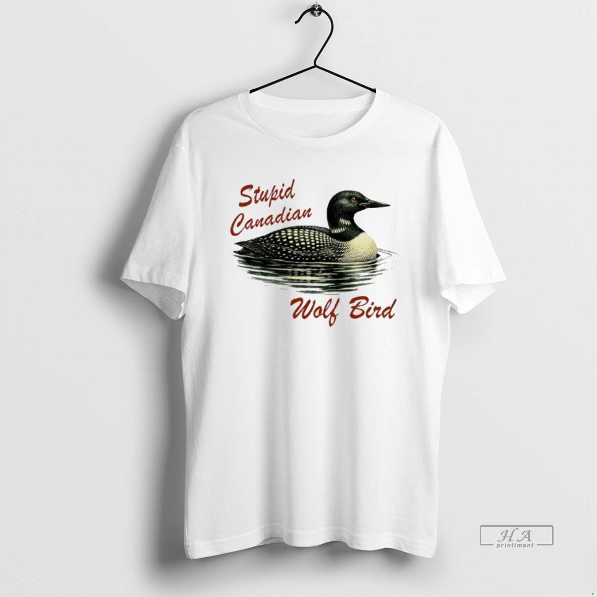 Official Loon Stupid Canadian Wolf Bird T-Shirts, Hoodie, Sweatshirt | DripVista.com