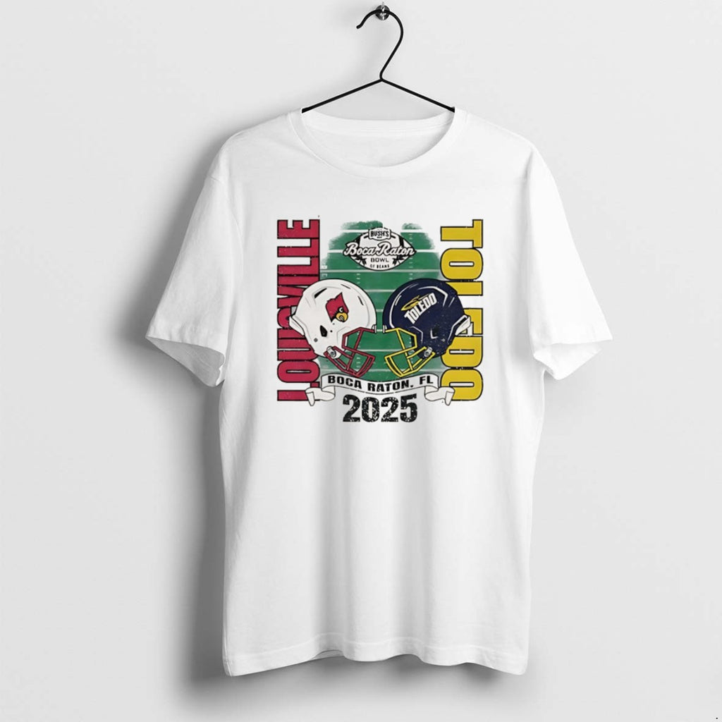 Official Louisville Cardinals Vs Toledo 2025 Boca Raton Bowl Head To Head Christmas T-Shirts, Hoodie, Sweatshirt