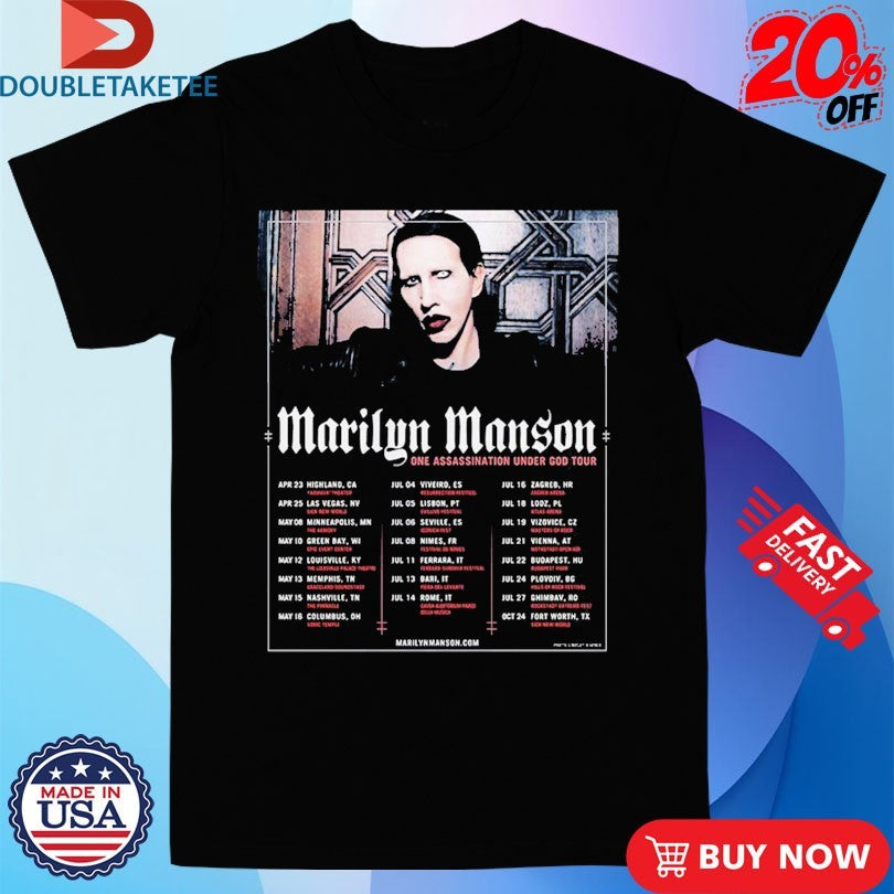 Official Marilyn Manson One Assassination Under God World Tour 2026 Dates Shirts