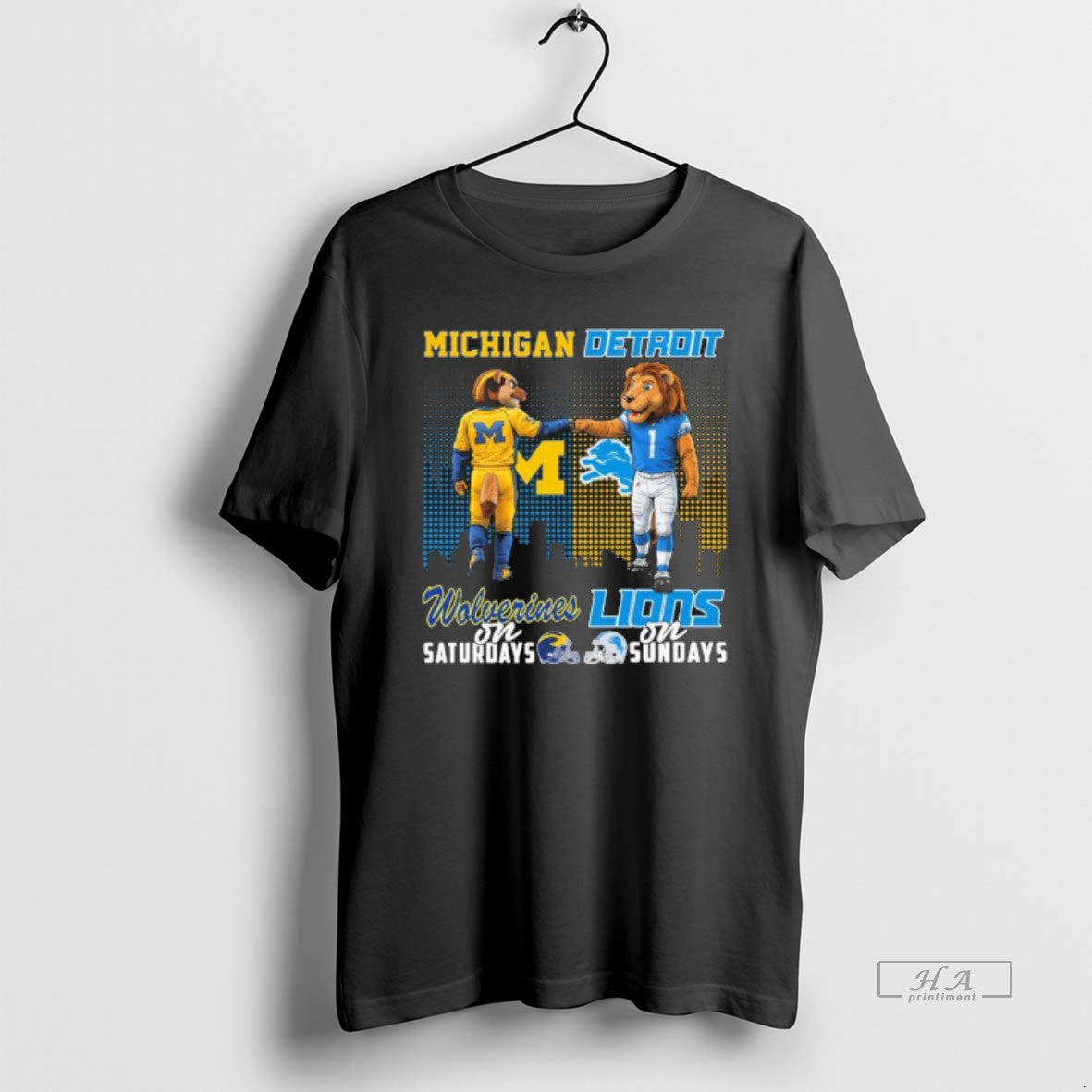 Official Michigan Vs Lions Mascot On Saturdays And On Sundays T-Shirts, Hoodie, Sweatshirt | DripVista.com