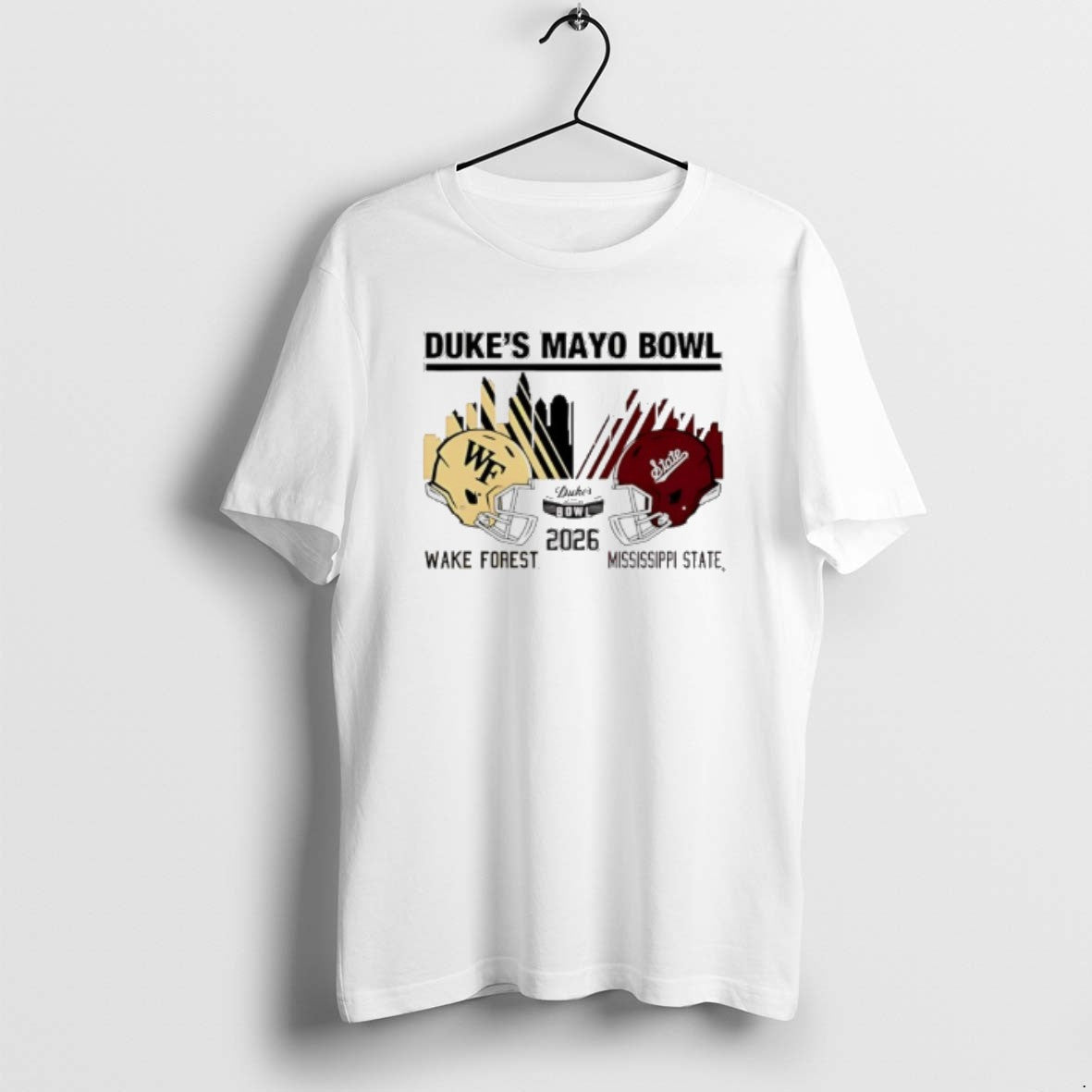 Official Mississippi State Vs Wake Forest 2026 Dukes Mayo Bowl Match Up T-Shirts, Hoodie, Sweatshirt | DripVista.com