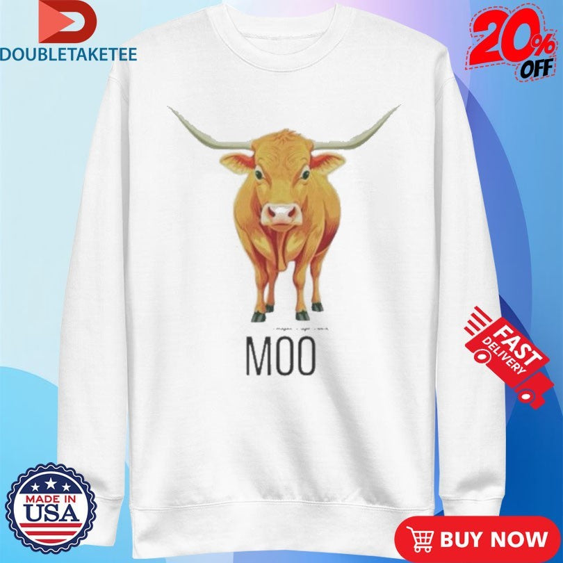 Official Moo Longhorn Cow Paragon Ridge Ranch Shirts
