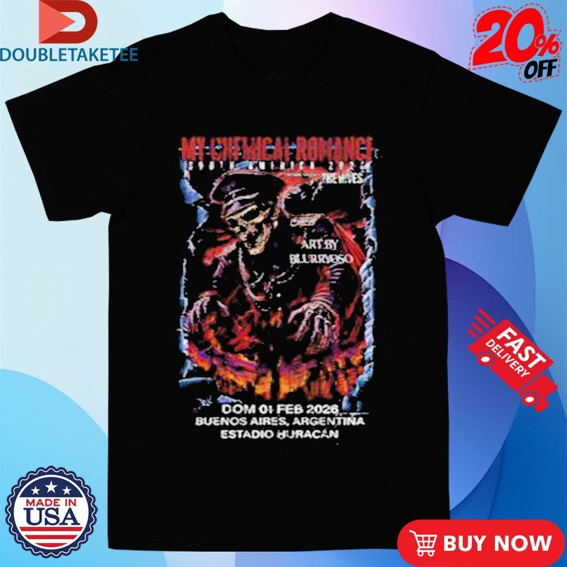 Official My Chemical Romance South America 2026 Tour Shirts