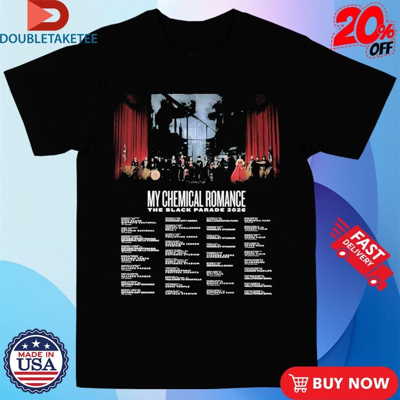 Official My Chemical Romance The Black Parade 2026 Tour Dates UK And Europe Shirts
