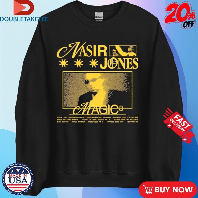 Official Nas Jones Magic 3 Album Tracklist Shirts