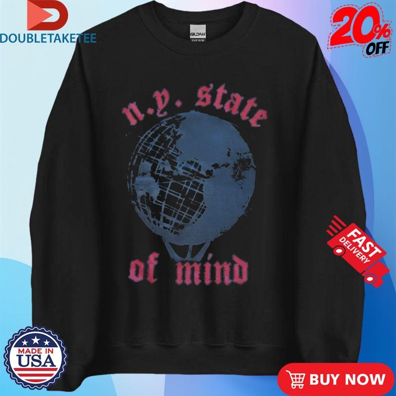 Official Nasir Jones Objects Are By X Nas NY State Of Mind Globe Shirts