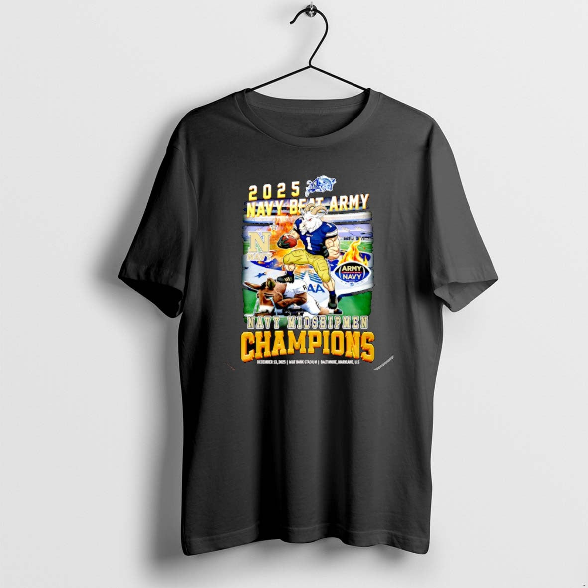 Official Navy Midshipmen 2025 Navy Beat Army Champions Mascot Christmas T-Shirts, Hoodie, Sweatshirt | DripVista.com