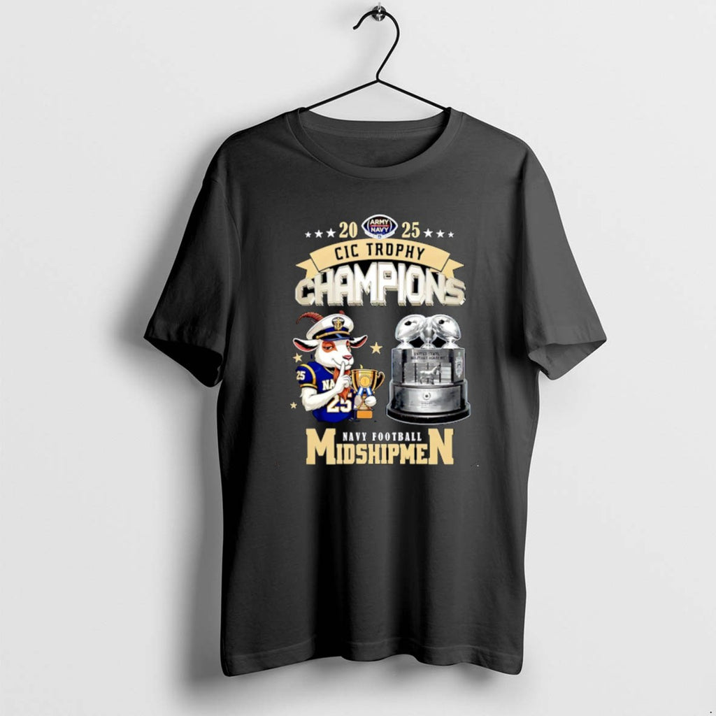 Official Navy Midshipmen Football 2025 Cic Trophy Champions Mascot Christmas T-Shirts, Hoodie, Sweatshirt | DripVista.com