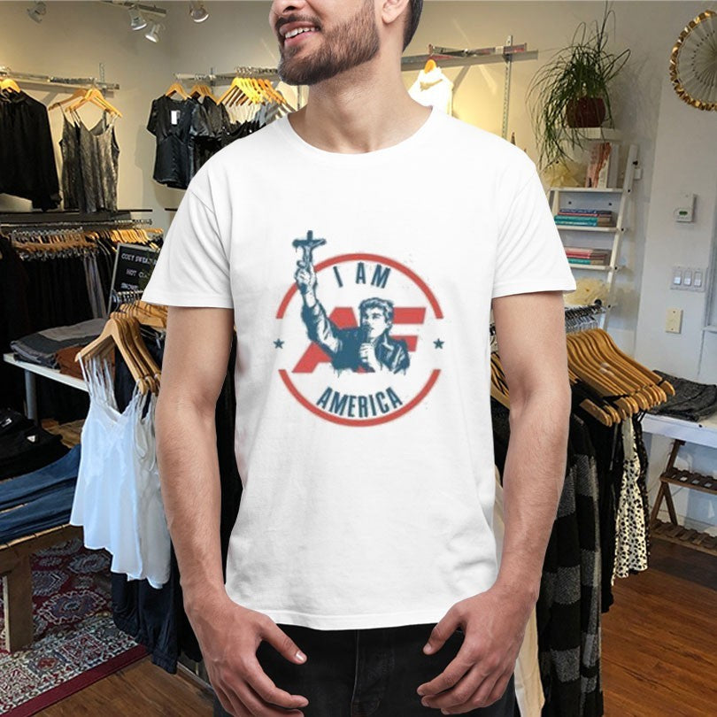 Official Nick Fuentes I Am America First Crucifix Shirts