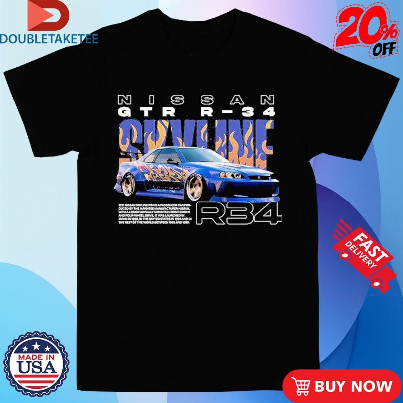 Official Nissan Skyline R34 Car Shirts