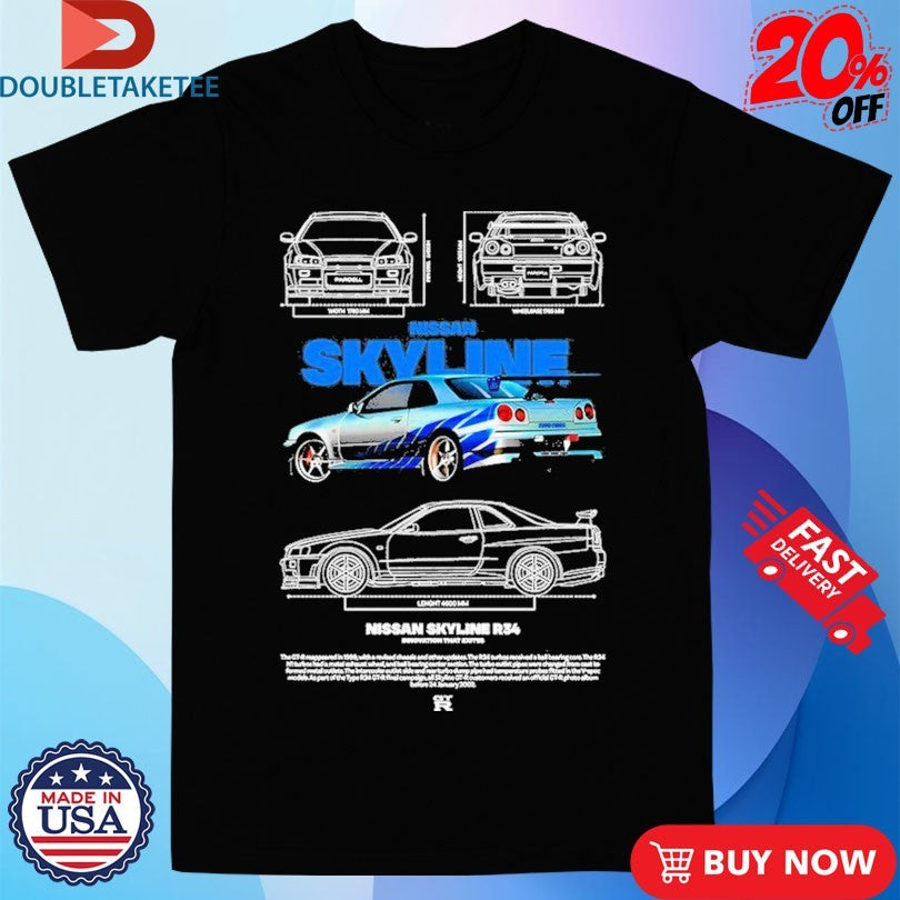 Official Nissan Skyline R34 Shirts